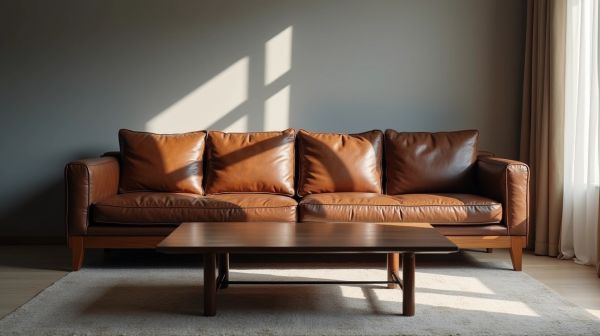 Apportez du style contemporain avec un bout de canapé en noyer